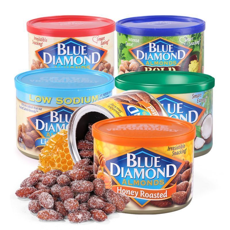 Nut Snacks แนะนํา American Blue Diamond Shellless Tonsel California Nuts Patan Wood Snacks Mustard S