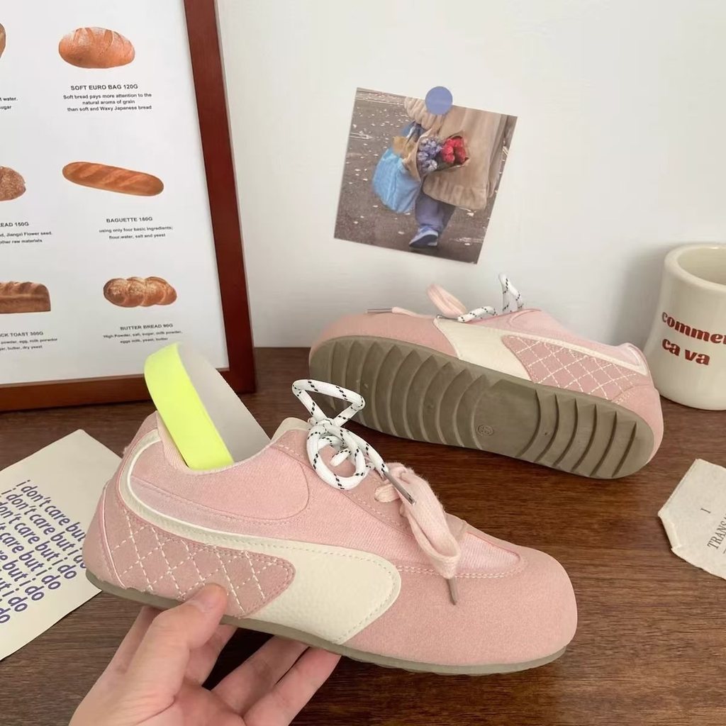 Board Niche Female Forrest Gump Spring Mango Training Bread chic Dopamine White Shoes New Style Germ