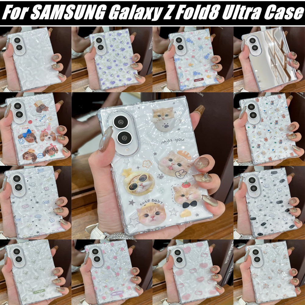 ใหม่สําหรับ 2026 Samsung Galaxy Z พับ 8 Z 8 Ultra Z พับ 7 Z 6 Z 5 Z 4 Z 3 เคสโทรศัพท์กรณีพับน่ารักกา