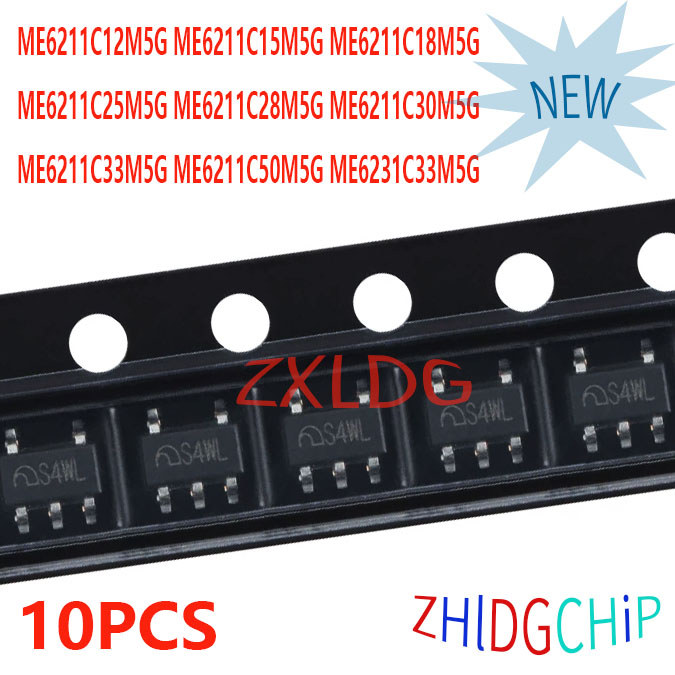 10pcs ยี่ห้อใหม่ ME6211C12M5G ME6211C15M5G ME6211C18M5G ME6211C25M5G ME6211C28M5G ME6211C30M5G ME621