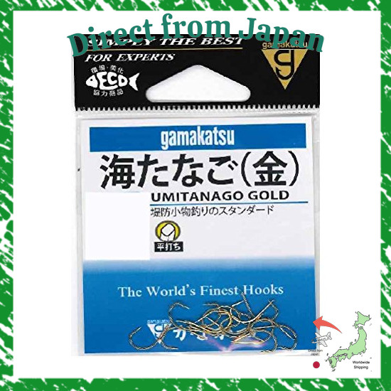 Direct From Japan Gamakatsu Sea Tanago Hook, Gold, No. 4 Fishing Hook