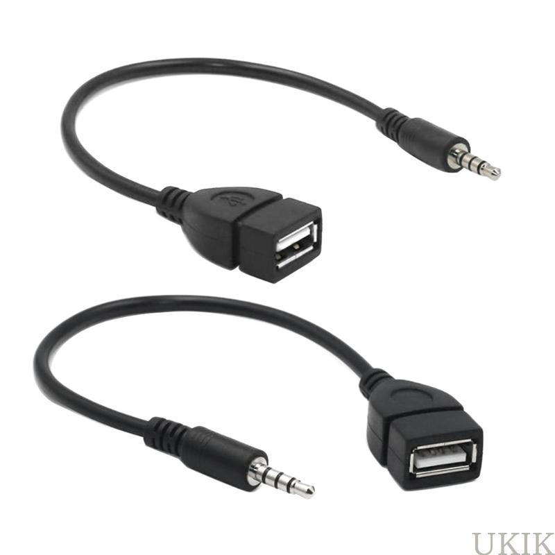 UKIK AUX Data Cable 3 5mm Male Jack Plug USB Female to AUX Data Charge Cable USB AUX Data Adapter Ca