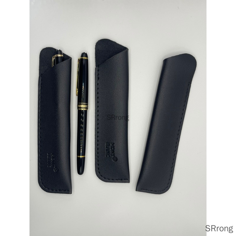 MB กล่องดินสอ Business Simple Black Pencil Case PU Material Pencil Case