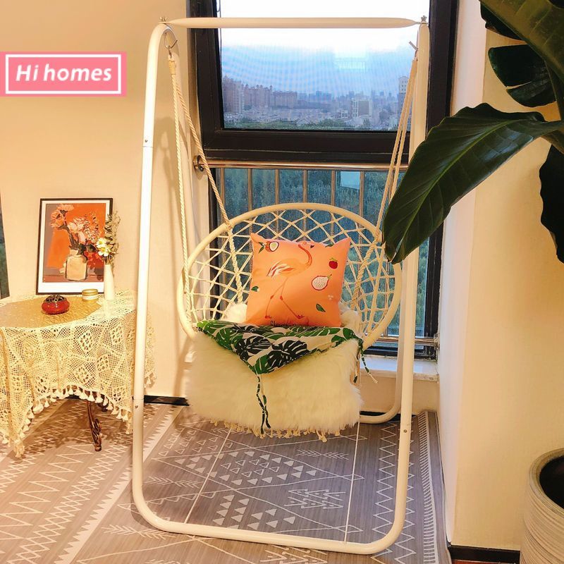 Hi homes-กระถางแขวนสุดเก๋; เก้าอี้แกว่งประดับพู่สำหรับระเบียง