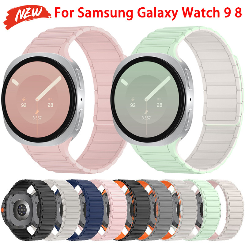ไม่มีช่องว่าง สายซิลิโคน สําหรับ Samsung Galaxy Watch 9 8 40mm 44mm/8 Classic 46mm สร้อยข้อมือซอฟต์แบนด์