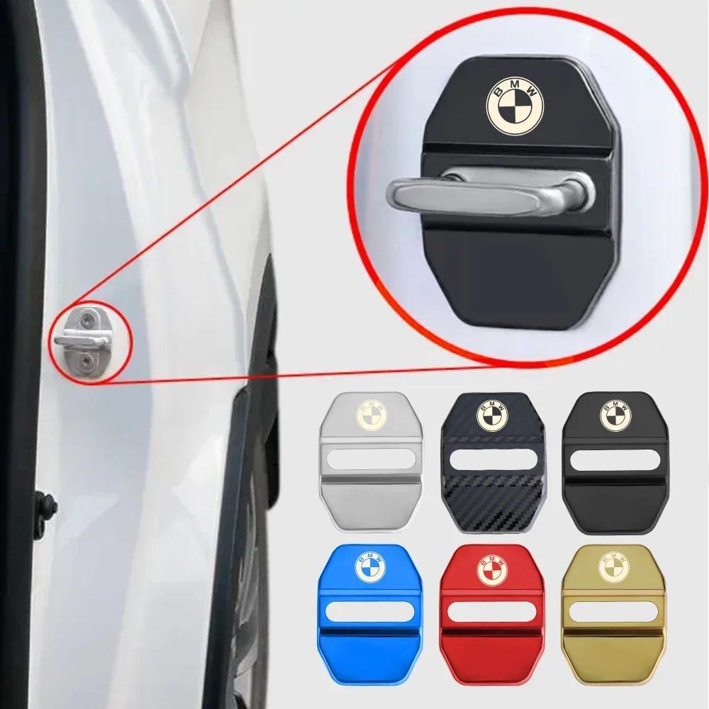 4PCS Auto จัดแต่งทรงผมรถประตูล็อคสติกเกอร์อุปกรณ์เสริมสําหรับ BMW M E46 E90 E60 F10 F30 E39 F20 E36 