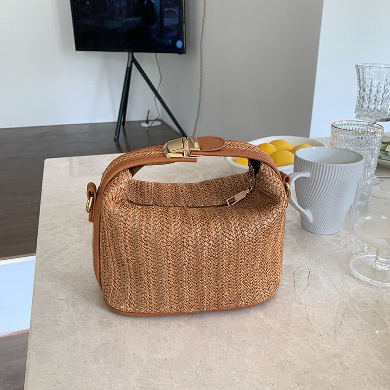 Straw Bag Leisure Vacation Portable Shoulder Bag Messenger Bag