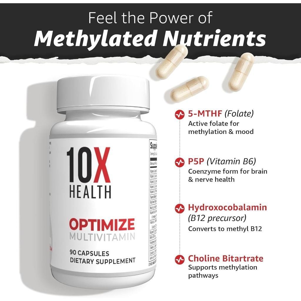 10X Health Methylated Multivitamin - 90 แคปซูล