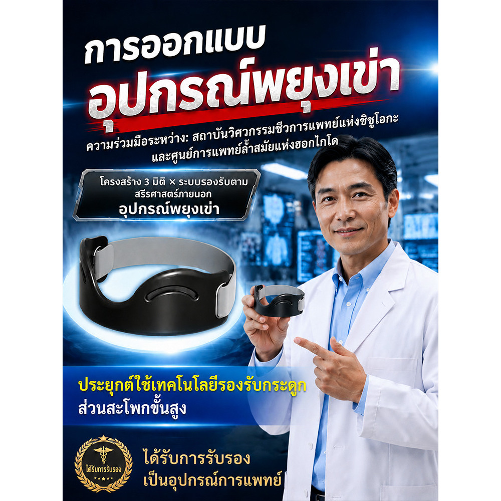 สินค้าขายดี 【สายรัดเข่า/สนับเข่า】 HFH อุปกรณ์พยุงเข่า แบบไร้แรงโน้มถ่วง วัสดุคุณภาพสูง ใส่สบาย ระบายอากาศดี เหมาะสำหรับออกกำลังกาย กิจกรรมกลางแจ้ง
