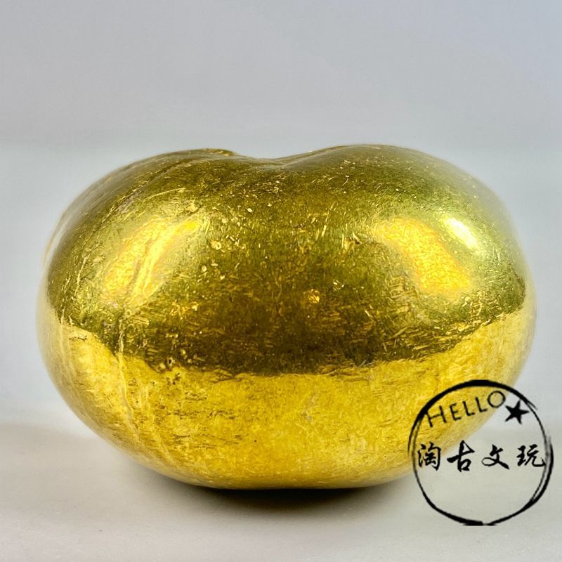 No Nostalgic Antique Play Daqing Shifen Jinshun Tianfu Solid Small Ingot Antique Gold Ingot Retro Di