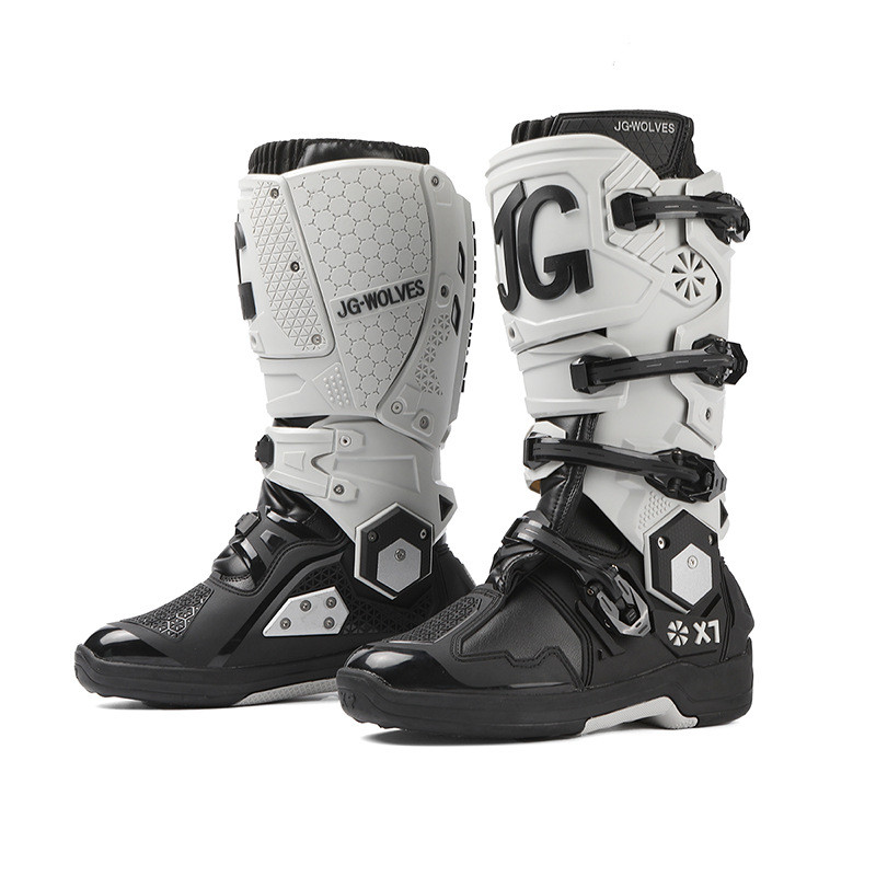 Nine-Strand Wolf รองเท้าปั่นจักรยานรถจักรยานยนต์ออฟโรด Rally Lindao Boots Movable Dual-Axis Mens Sho