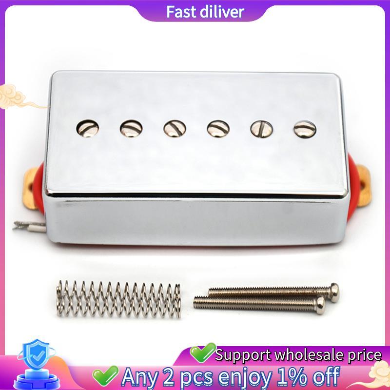 P90 สไตล์กีตาร์ไฟฟ้า Humbucker-Sized Single Coil Pickup พร้อมสกรูปรับได้ 6 ชิ้น, 50 มม.