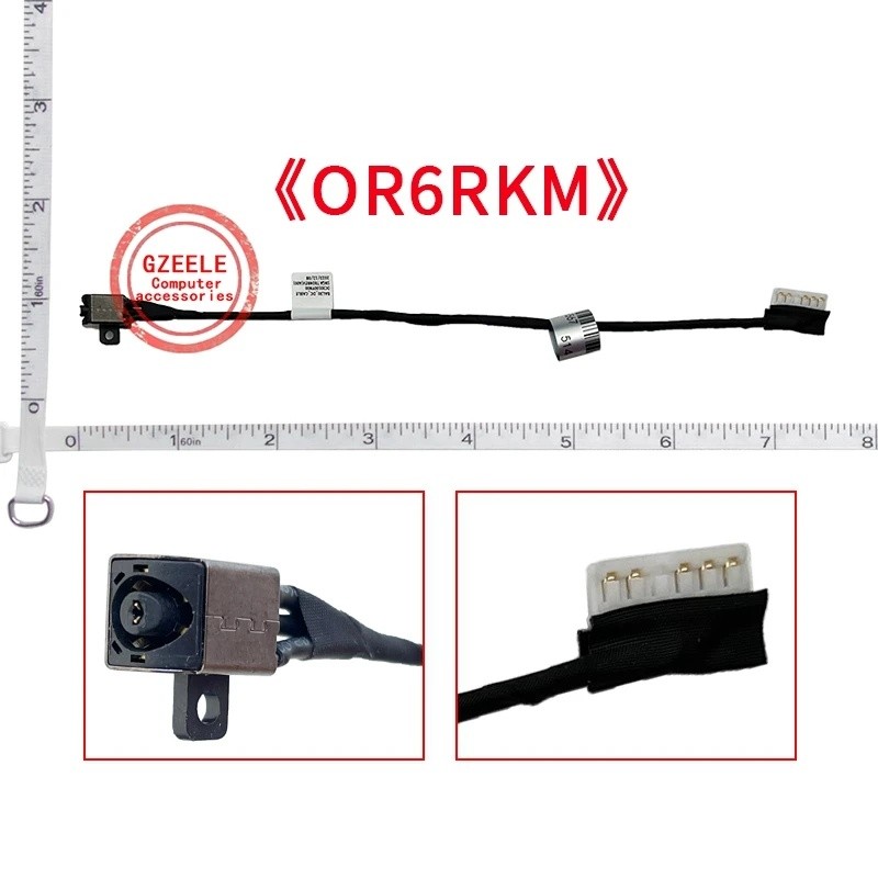* DC Jack สําหรับ DELL INSPIRON 15-5565 5566 5567 5570 5575 17-5770 5775 5765 5767 P66F 02K7X2/0R6RK