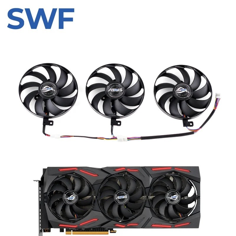 *8MM FDC10H12S9-C พัดลมระบายความร้อนสําหรับ ASUS ROG STRIX RTX 2070 2080 SUPER Ti GAMING RX 5600 570