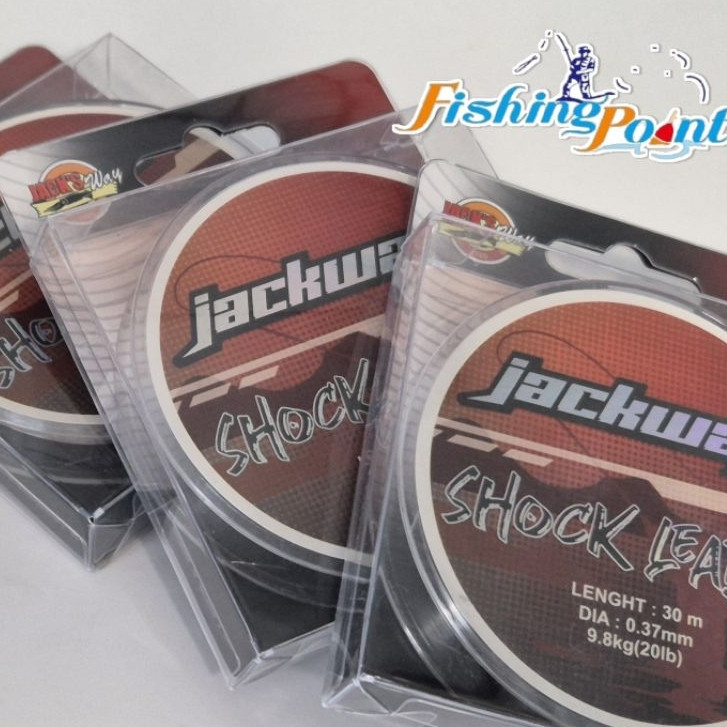 Jackway Shock Leader สายช็อคลีดเดอร์ 30 เมตร สายหน้าตกปลา กันสายพีอีขาด ทนแรงขูดขีด เหนียวทนแรงดึงสูง