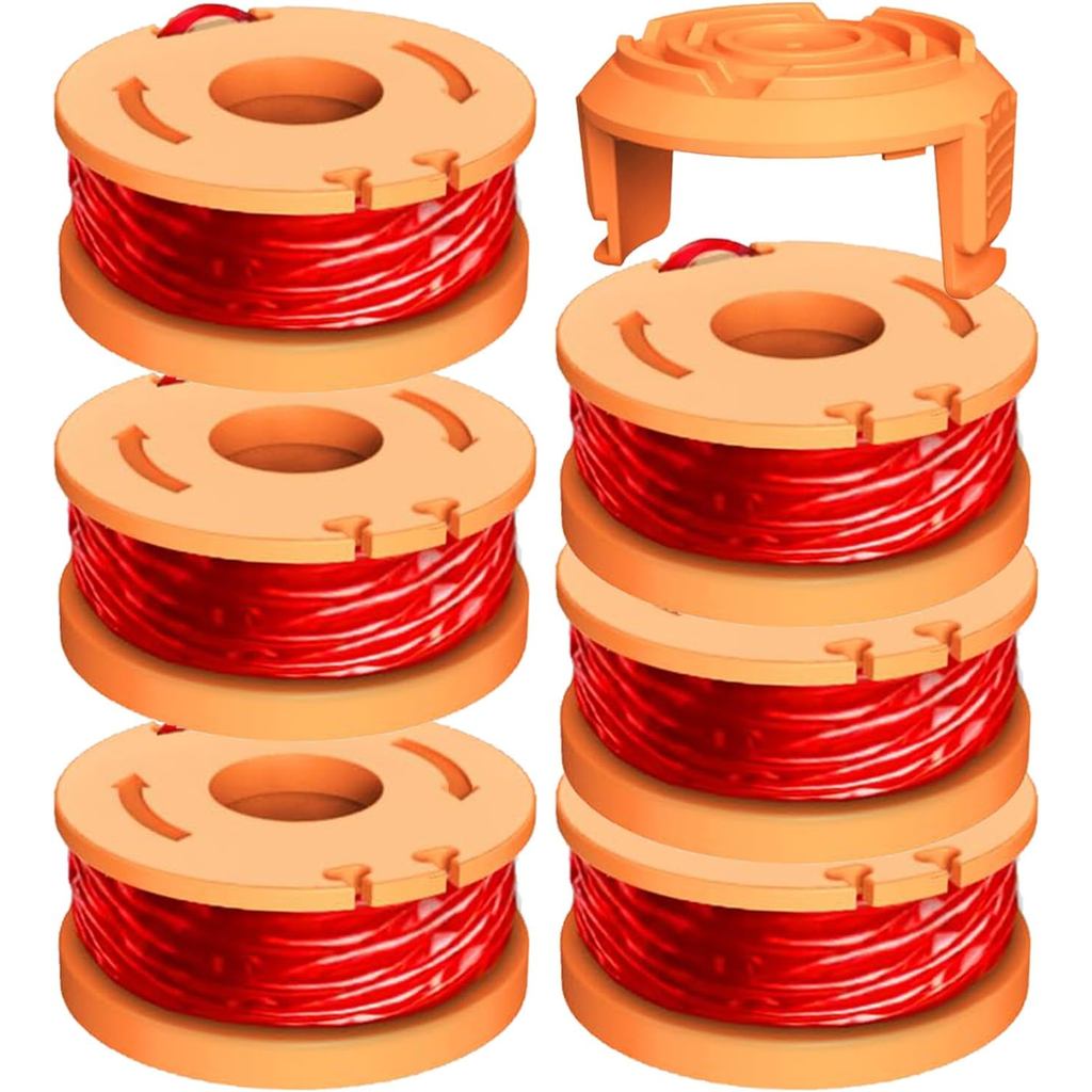7Pack WA0010 WA0004 เปลี่ยน String Trimmer Spool ใช้งานร่วมกับ Worx WG154 WG162 WG163 WG170 WG151 WG
