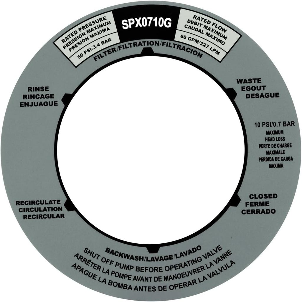 JIOTAR SPX0710G วาล์วกรองทรายสติกเกอร์ฉลากเปลี่ยน Hayward สระว่ายน้ํากรองสติกเกอร์ฉลากสําหรับ Haywar