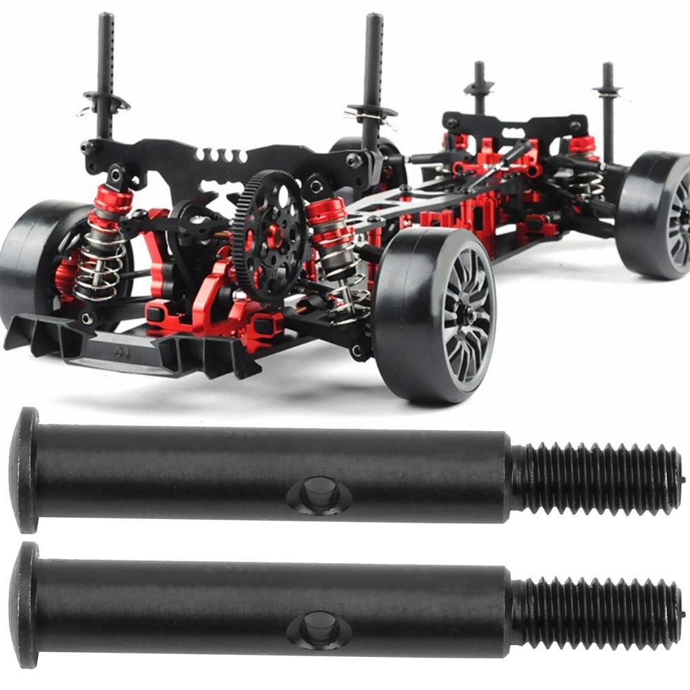 เพลาหน้า 2 ชิ้นอะไหล่อัพเกรดช่วงล่างสําหรับ Slash 2WD (3637BL สีดํา)