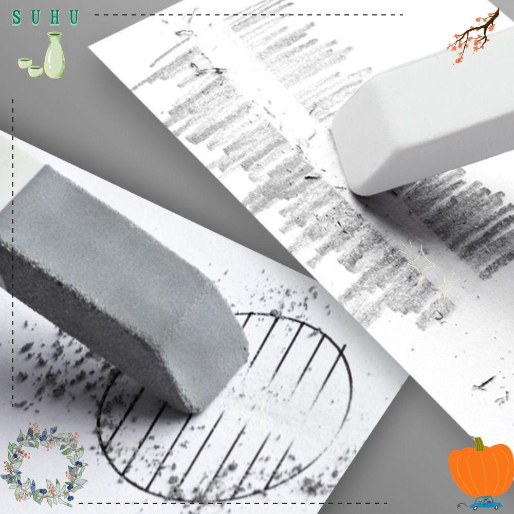 SUHU 1PCS Frosted Eraser, Traceless Dual-use Sand Eraser,Multi-functional นักเรียนของขวัญ Matte Penc