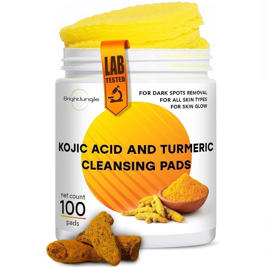 KojicAcidandTurmericPads-100Pads|อุดมไปด้วยขิงรากน้ํามัน&อะมิโนแอคซิดส์|ForFace&Body-100 ชิ้น RBP8 E