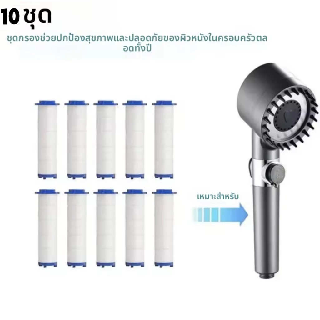(10 Piece) Water Filter Shower Filter, Water Filter Core, Pp Cotton Water Filter for Shower, Clean W