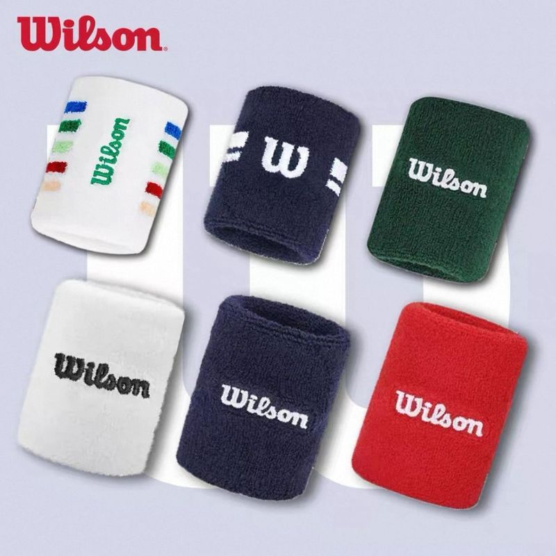 Wilson Wilson Wilson สายรัดข้อมือเทนนิสผู้ชายผู้หญิงบาสเกตบอลแบดมินตันวิ่งออกกําลังกายเช็ดเหงื่อดูดซ