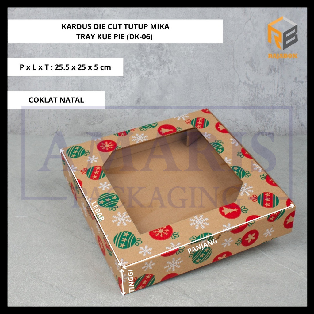 DK-06 กล่องพุดดิ้งกล่องไมก้าไดคัท 10 ชิ้น RajaBox RB