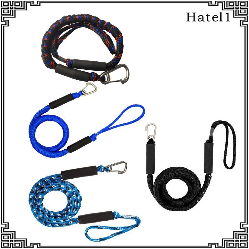 [Hatel] Bungee Dock Line Boat Mooring Rope Anchor Cord Marine Dock Line with Carabiner Foam Float El