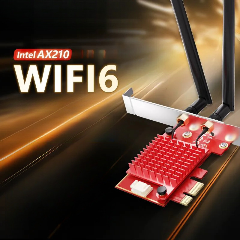 ✦การ์ดไวไฟ PCIe AX210/BE200 WiFi6E/WiFi7 บลูทูธ5.4 เหมาะเล่นเกมส์อีสปอร์ต สัญญาณเสถียร