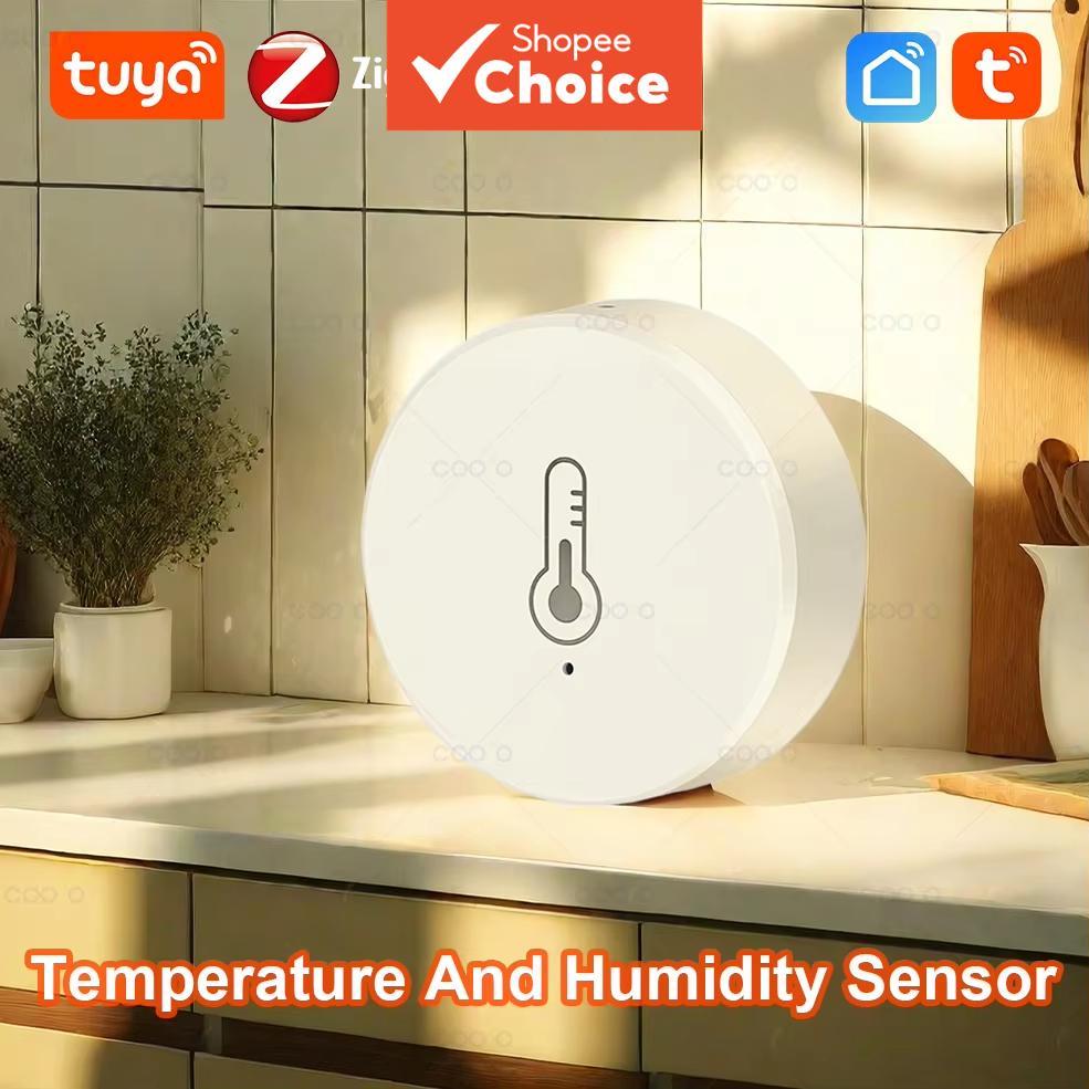 เครื่องวัดความชื้นอัจฉริยะสําหรับ Tuya Zigbee เซ็นเซอร์อุณหภูมิและความชื้นอัจฉริยะเครื่องวัดความชื้นในบ้านทํางานร่วมกับ Smart Life