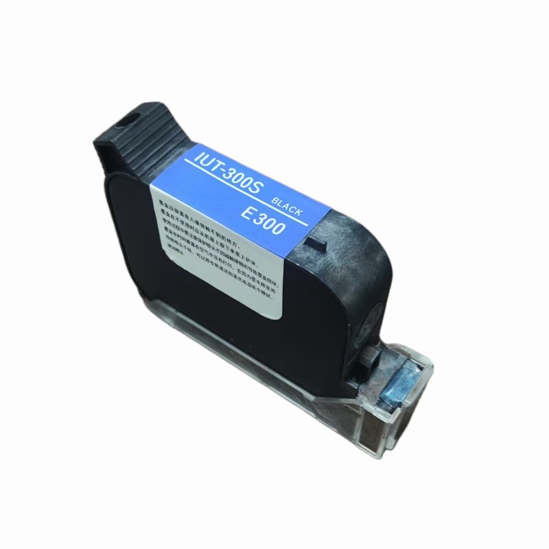 IUT-300S E300 ตลับหมึกอิงค์เจ็ทสีดําอุตสาหกรรม 12.7 มม. ตลับหมึกตัวทําละลายครึ่งนิ้ว
