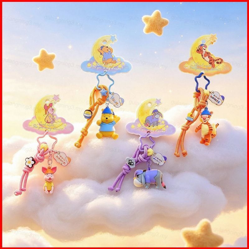 GG3 DISNEY Winnie the Pooh พวงกุญแจการ์ตูนน่ารักอะนิเมะ Tigger จี้ทนทาน Charm สําหรับกระเป๋ารถและคีย์ GG3