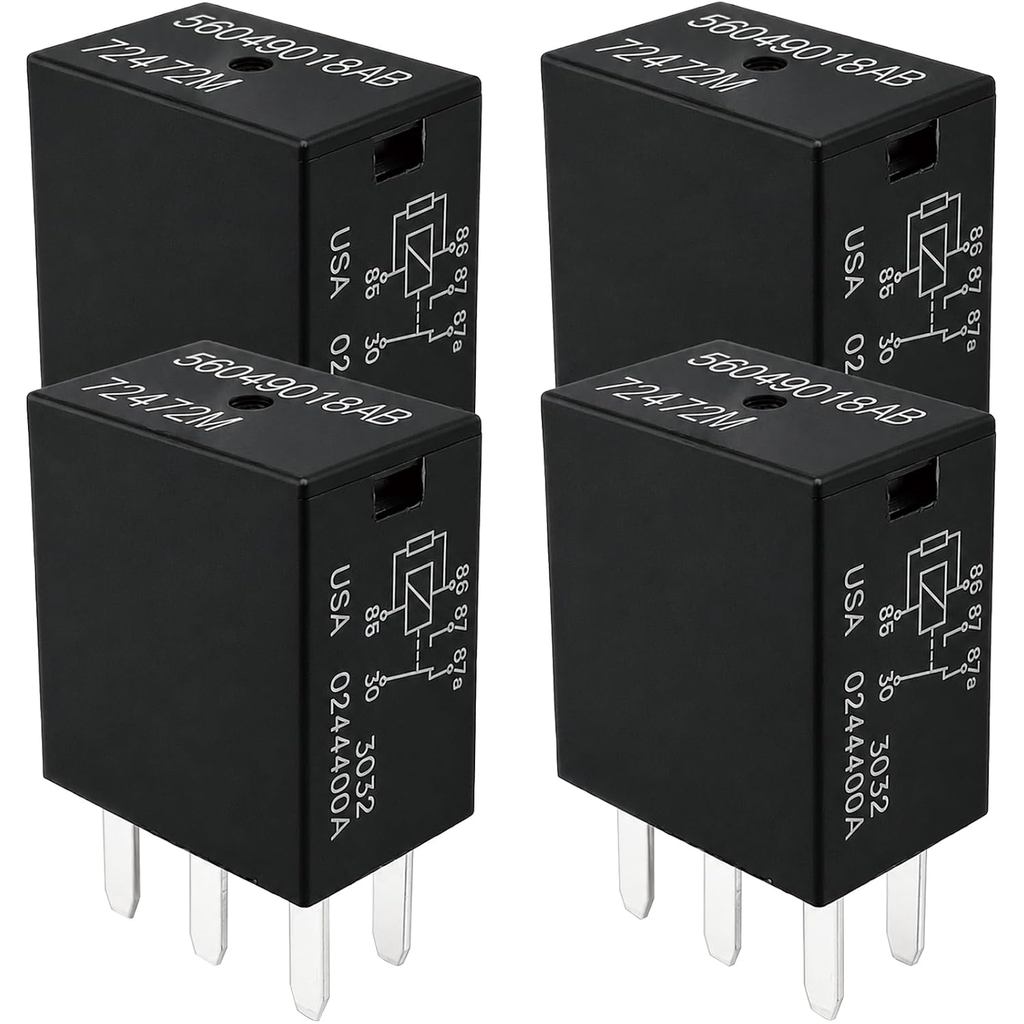 56049018AB 72472M รีเลย์ 12V 30A 5-Pin SPDT, ใช้งานร่วมกับเลือก Chrysler Dodge Jeep Applications, เป