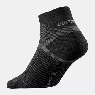 Decathlon Hiking Socks - Hike 500 Mid Black X2 Pairs ถุงเท้าหุ้มข้อสำหรับใส่เดินป่ารุ่น Mh500 แพ็ค 2 คู่ - Black