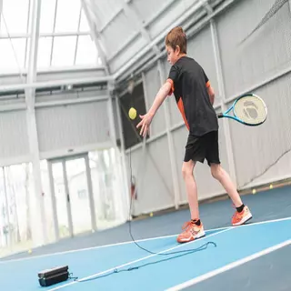 Decathlon Tennis Ball And Elastic Strap ลูกเทนนิสและเชือกยืดหยุ่นสำหรับ "Tennis Trainer" - Yellow