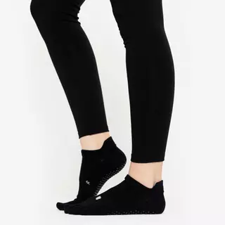 Decathlon Non-Slip Yoga Toe Socks ถุงเท้ากันลื่นแบบมีนิ้วสำหรับโยคะทั่วไป - Black