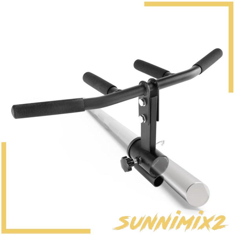 [Sunnimix2] Barbell Back Pull Handle V Bar Fitness Grip Gym Handle Attachment for Upper Back Strengt