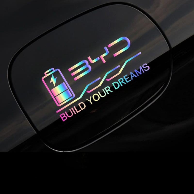 BYD พอร์ตชาร์จสติกเกอร์ Atto3/Dolphin/Seal5/ion6/7/M6 ฝาครอบชาร์จดัดแปลงตกแต่งรถสติ๊กเกอร์