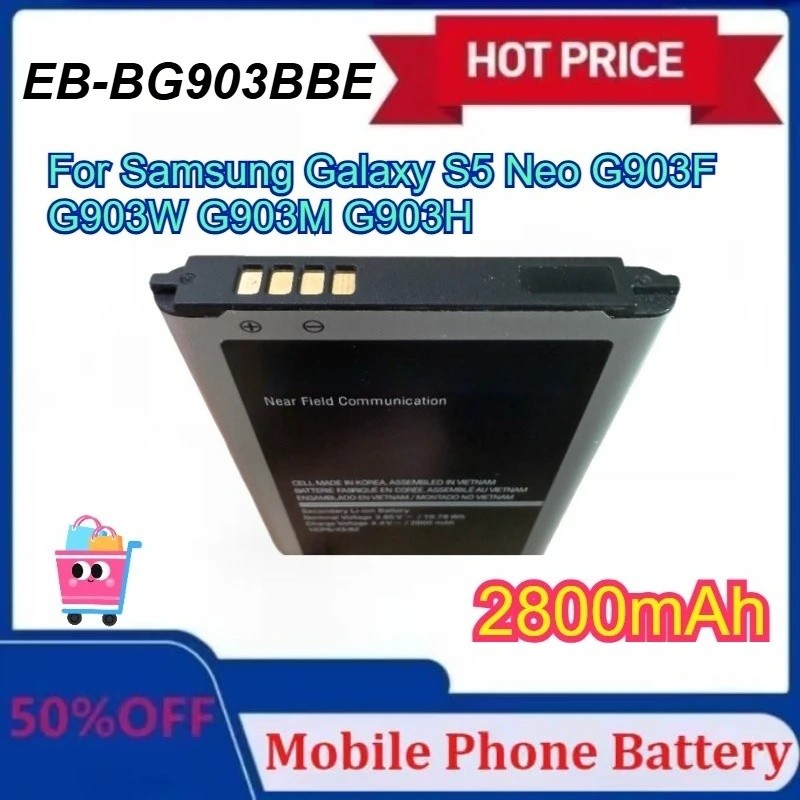 ใหม่ EB-BG903BBE แบตเตอรี่โทรศัพท์มือถือ 2800mAh สําหรับ Samsung Galaxy S5 Neo G903F G903W G903M G90