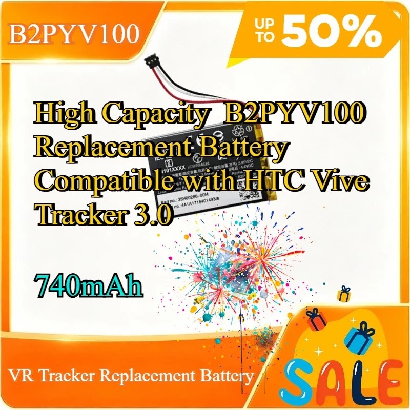 VR Tracker เปลี่ยนแบตเตอรี่ B2PYV100 740mAh แบบพกพาสําหรับ H TC Vive Tracker 3.0