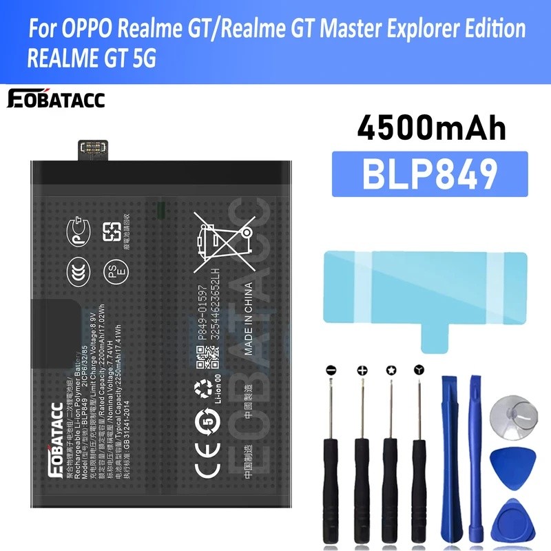 BLP849 แบตเตอรี่สําหรับ OPPO Realme GT / Realme GT NEO BLP849 ซ่อมเดิมความจุแบตเตอรี่โทรศัพท์ Bateri
