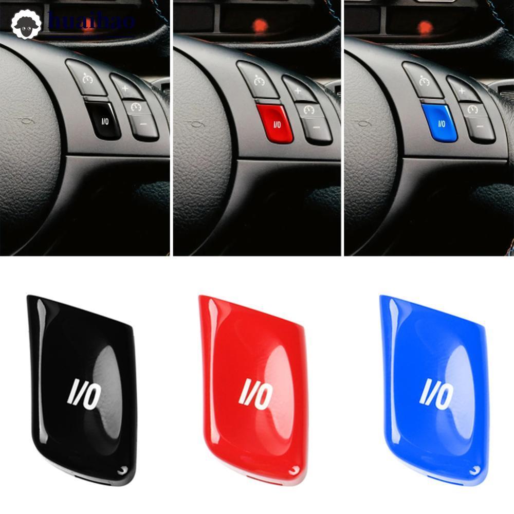 HUAIHAO พวงมาลัยรถปุ่ม I/O VO ฝาครอบสติกเกอร์คอนโซลโหมดกีฬาเปลี่ยนสําหรับ BMW 3 Series E46 M3 1998-2