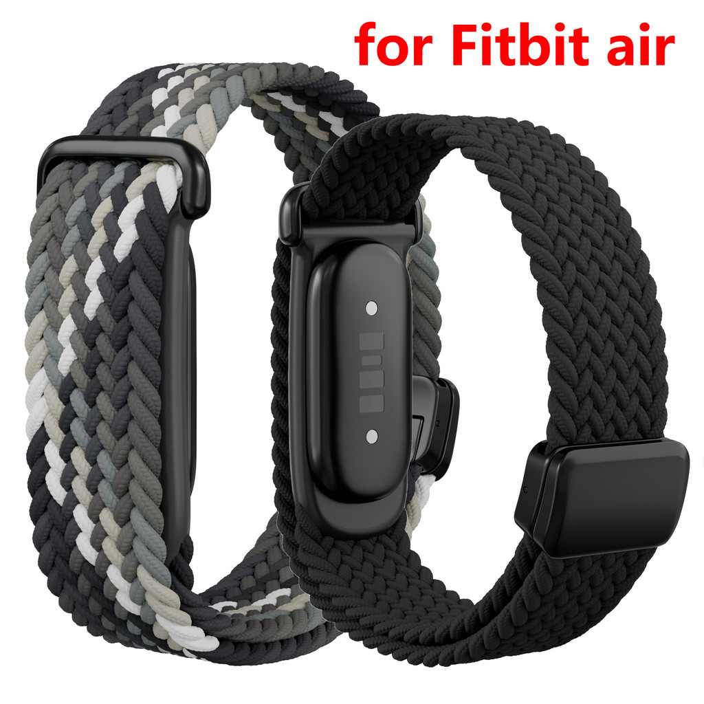 สายนาฬิกาแบบถักไนลอนแบบสปอร์ตแม่เหล็กสําหรับ Google Fitbit Air Loop สร้อยข้อมือสายระบายอากาศสําหรับสายรัดข้อมือ Fitbit Air