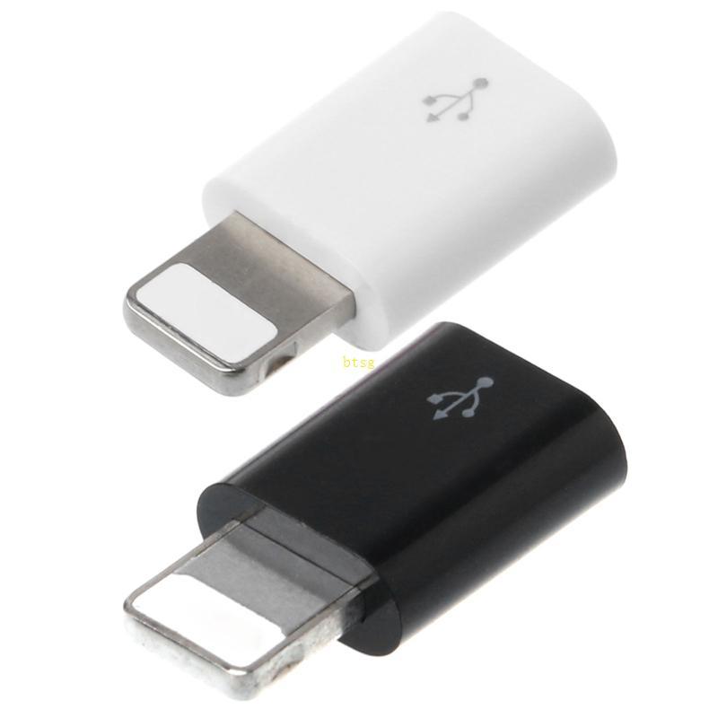 Btsg 8-Pin Male to Micro USB Female Adapter Converter Connector สําหรับโทรศัพท์มือถือแท็บเล็ต Micro 