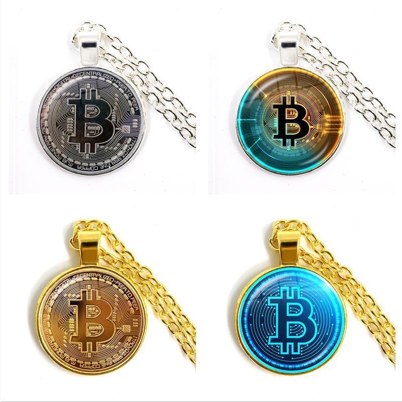 เหรียญที่ระลึก Bitcoin Bitcoin Bitcoin สกุลเงินเสมือนสร้างสรรค์สร้อยคอของขวัญเล็กๆ