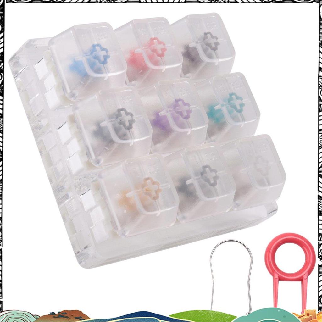 Super 9 Key Switches Tester สําหรับสําหรับคีย์บอร์ดสําหรับเล่นเกม Blue Linear Clicky Slient Silver W