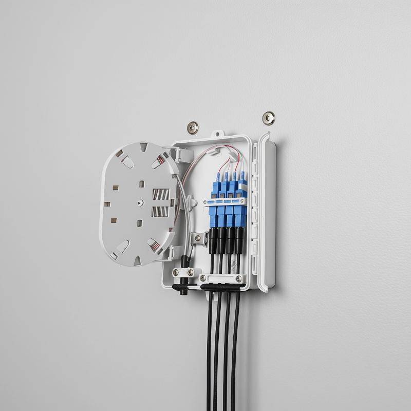 STA 4 Core Fiber Optic Terminal Box FTTH Smart Home Fiber Cabling Plug and Play Access Point Easy Ex
