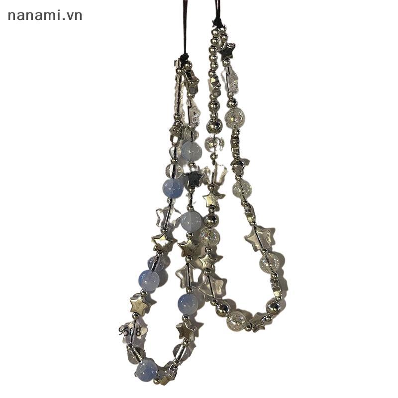 [nanami] Fashion Star Beaded Mobile Phone Chain Universal Mobile Phone Anti Loss Lanyard Creative Mo