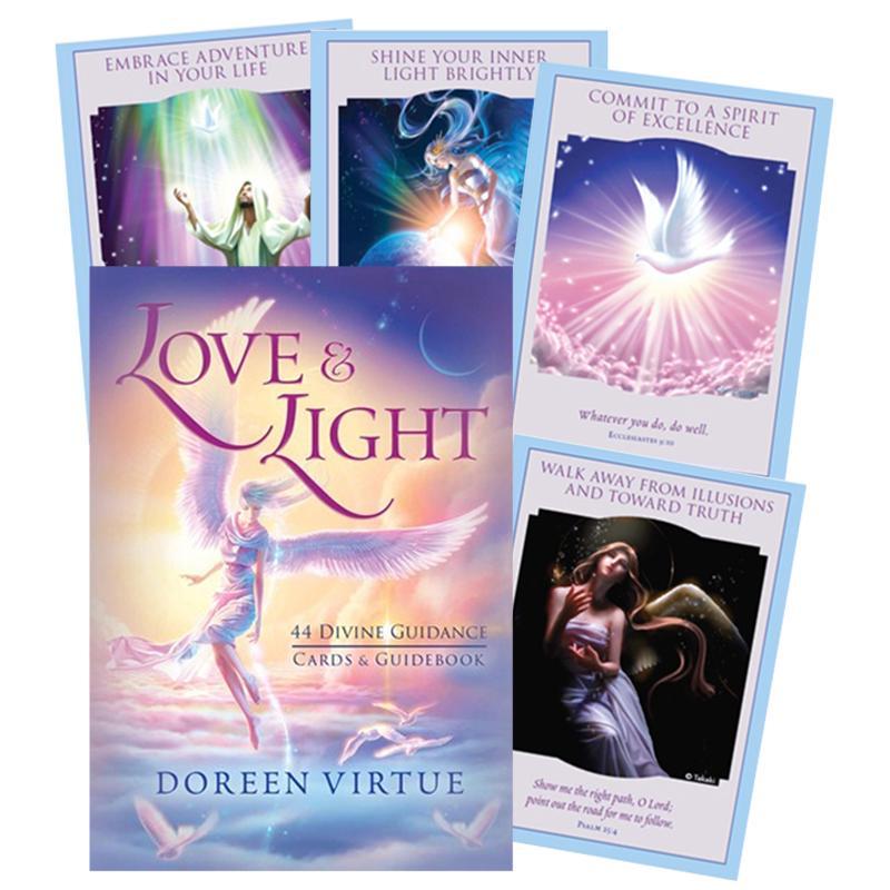 44 ชิ้น Love Light Divine Gidance Oracle การ์ดเล่นเกมกระดาน Oracle การ์ด