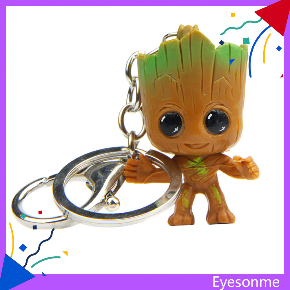 EYES Guardians of Galaxy Tree Man Groot จี้รูปพวงกุญแจผู้ถือกระเป๋าพวงกุญแจ